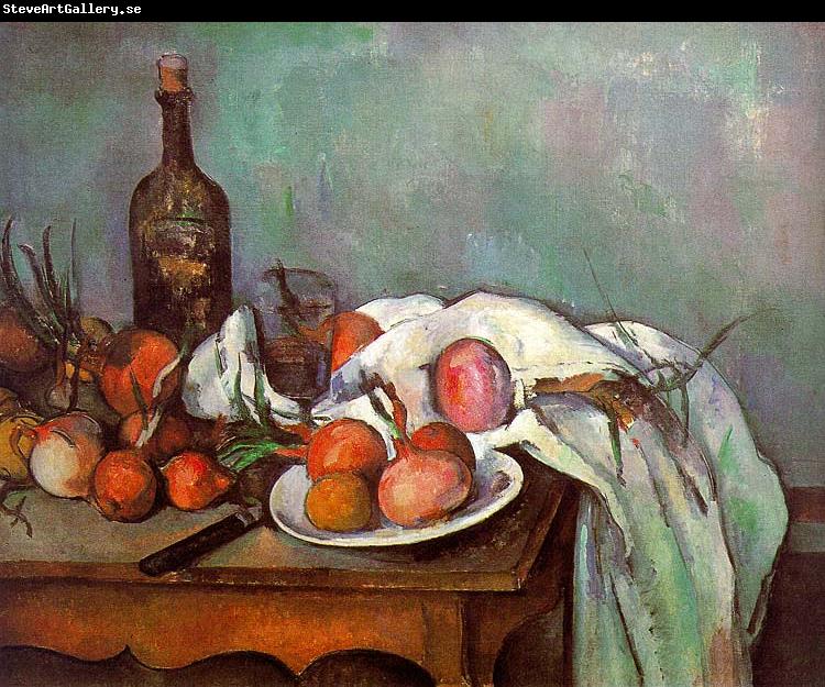 Paul Cezanne Onions and Bottles